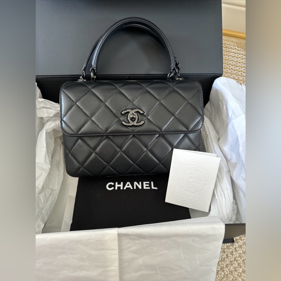 NWT Chanel Trendy CC Small Flap Bag- So Black - Picture 1 of 10